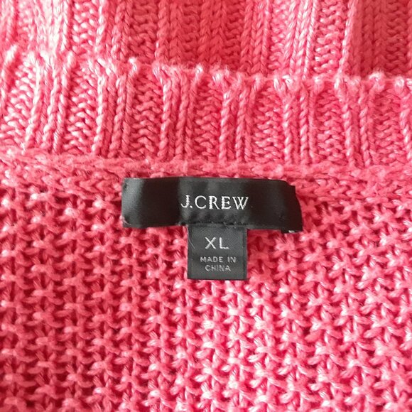 NWOT J Crew Coral Pink 100% Linen Knit Sweater Top XL - Picture 6 of 9